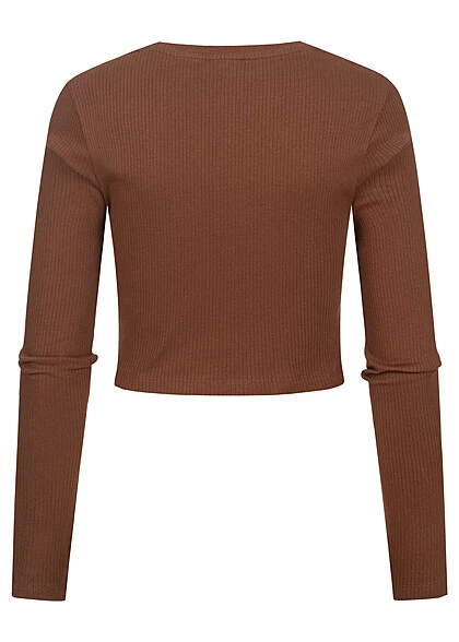 Noisy May Damen NOOS Leichter Longsleeve Pullover Mit Drehdetail Vorne Cappuccino 2 Noisy May Damen NOOS Leichter Longsleeve Pullover Mit Drehdetail Vorne Cappuccino – Bild 2