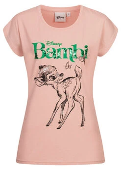 Seventyseven Lifestyle Damen Disney T-Shirt Mit Bambi Print Rosa Grün