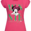 Seventyseven Lifestyle Damen Disney T-Shirt Minnie Mouse Print Pink Grün