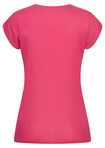 Seventyseven Lifestyle Damen Disney T-Shirt Minnie Mouse Print Pink Grün 2 Seventyseven Lifestyle Damen Disney T-Shirt Minnie Mouse Print Pink Grün – Bild 2