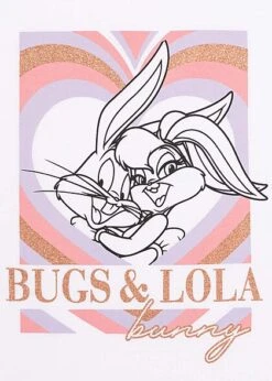 Seventyseven Lifestyle Damen Looney Tunes T-Shirt Bugs Bunny And Lola Print Weiss Mc -Onlyy Kleidung Geschaft 22069027 2