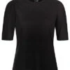 Vero Moda Damen T-Shirt Top Mit Rundhals Schwarz
