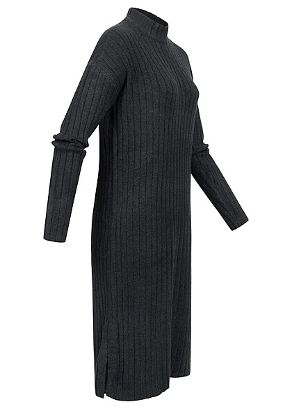 Vero Moda Damen Maxi Kleid Langarm M. High-Neck Rundhals Schwarz 2 Vero Moda Damen Maxi Kleid Langarm M. High-Neck Rundhals Schwarz – Bild 2