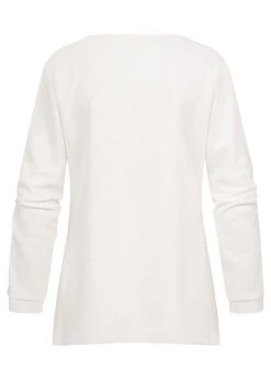 Cloud5ive Damen Langarm Shirt Longsleeve Mit Seitl. Schlitzen Weiss -Onlyy Kleidung Geschaft 22106486 2