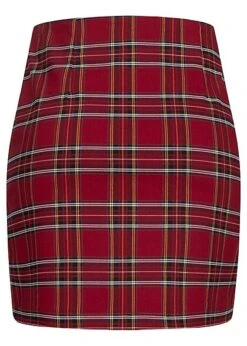 Urban Classics Damen Mini Rock Mit Zipper Vorne Kariert Rot Schwarz -Onlyy Kleidung Geschaft 23010115 2