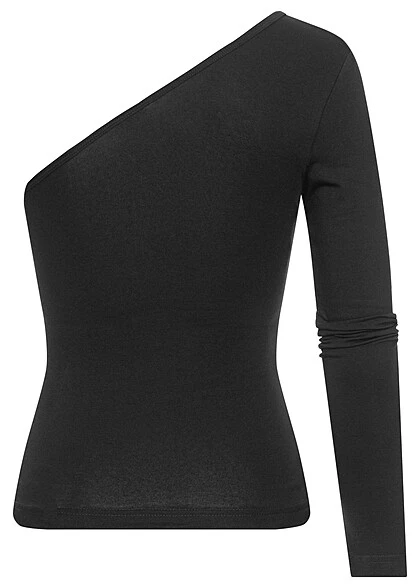 Urban Classics Damen Langarm Shirt Off-Shoulder Longsleeve Schwarz 2 Urban Classics Damen Langarm Shirt Off-Shoulder Longsleeve Schwarz – Bild 2