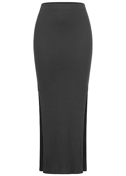 Noisy May Damen NOOS Longform High Waist Rock M. Seitlichem Schlitz Schwarz 1 Noisy May Damen NOOS Longform High Waist Rock M. Seitlichem Schlitz Schwarz
