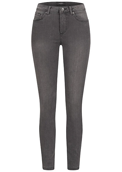 Vero Moda Damen NOOS Jeans Hose Skinny Fit Mit 5-Pockets Dunkel Grau Denim 1 Vero Moda Damen NOOS Jeans Hose Skinny Fit Mit 5-Pockets Dunkel Grau Denim