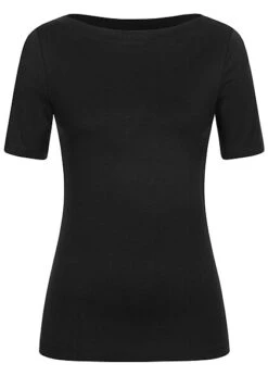 Vero Moda Damen NOOS Basic Modal T-Shirt Schwarz