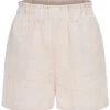 Vero Moda Damen NOOS Paperbag High Waist Shorts Silver Lining Grau