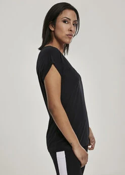 Urban Classics Damen T-Shirt Mit V-Neck Schwarz 5 Urban Classics Damen T-Shirt Mit V-Neck Schwarz -Onlyy Kleidung Geschaft 23030204 2