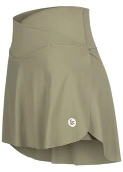 Aiki Damen 2in1 Shorts Und Rock Im Wickel-Look Oliv Grün -Onlyy Kleidung Geschaft 23030461 2