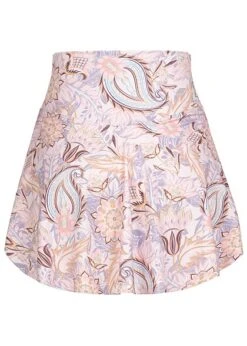 Aiki Damen 2in1 Shorts Und Rock Im Wickel-Look Paisley Lavender Print Lila -Onlyy Kleidung Geschaft 23030462 3