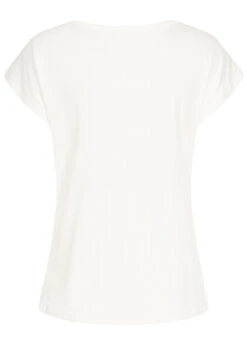 Cloud5ive Damen Viskose Colorblock T-Shirt Weiss Camel Braun Schwarz -Onlyy Kleidung Geschaft 23036652 1