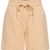 Vero Moda Damen NOOS Shorts Mit Gummibund Und Tunnelzug Irish Cream Beige