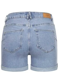 Vero Moda Damen NOOS Jeans Shorts Mit 5-Pockets Und Beinumschlag Hell Blau Denim -Onlyy Kleidung Geschaft 23040011 2