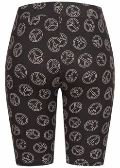 Urban Classics Ladies Soft Shorts Mit All Over Print Blackpeace Schwarz -Onlyy Kleidung Geschaft 23050036 2