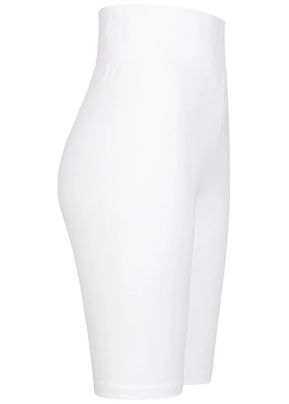 Urban Classics Damen High Waist Shorts Leggings Weiss 2 Urban Classics Damen High Waist Shorts Leggings Weiss – Bild 2