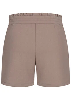 JACQUELINE DE YONG JDY By ONLY Damen NOOS Jersey Shorts Mit Frilldetails 2-Pockets Driftwood Grau -Onlyy Kleidung Geschaft 23050080 2