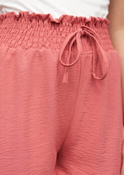 Cloud5ive Damen Musselin Shorts 2-Lagig Mit Gummibund Rosa Braun -Onlyy Kleidung Geschaft 23066093 2